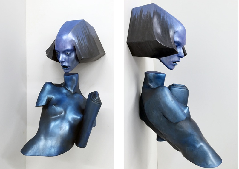 Illustration for article titled This Sculpture of Cowboy Bebop's Faye Valentine Is Hanging in a Fancy New York Gallery Right Now